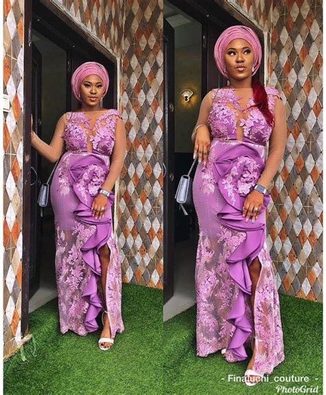 Beautiful Collection Forms Of Aso Ebi 2019 Lace Fashion Lace Dress Styles African Fashion