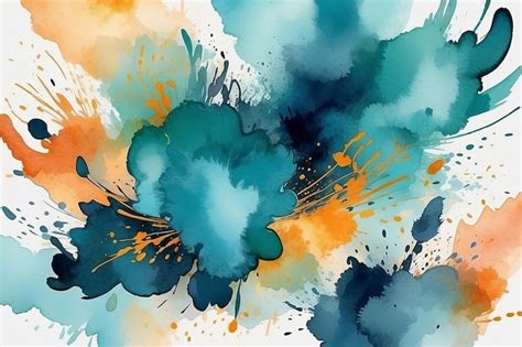 Premium Photo Watercolor Bliss Abstract Art Background With Brush