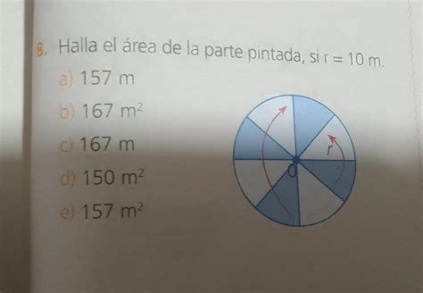 halla el área de la parte pintada si r 10 m ayuda plis doy corona y