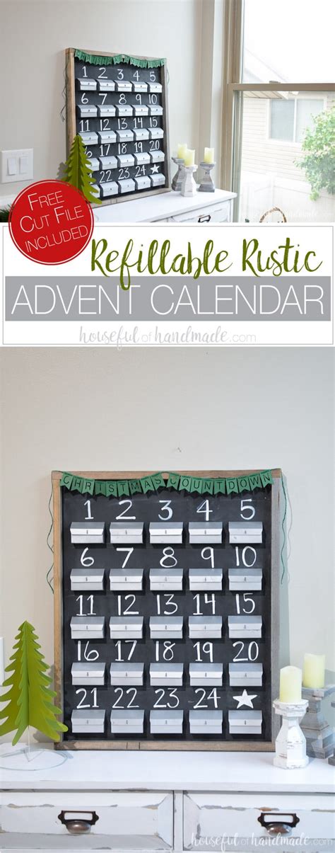 Refillable Rustic Advent Calendar - Houseful of Handmade