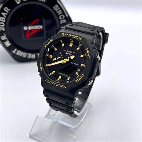 Comprar Rel Gio Masculino G Shock Ga Preto Dourado A Prova Dagua