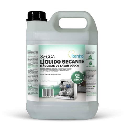 Líquido Secante Máquinas de Lavar Louça Secca 5l Renko Quick Clean