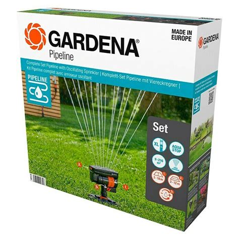 Gardena Sprinklersystem Pipeline Start Set Viereckregner Tlg