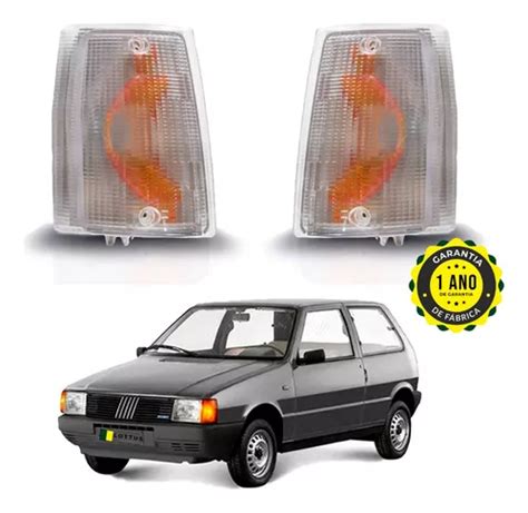 Par Lanterna Seta Dianteira Fiat Uno Fiorino 84 A 91 Cristal