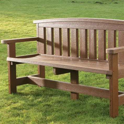 Adult Traditional Three Seat Memorial Bench Weatherproof Recycled