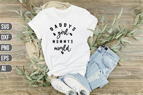 Daddys Girl Mommys World Svg Graphic By Craft Store Creative Fabrica