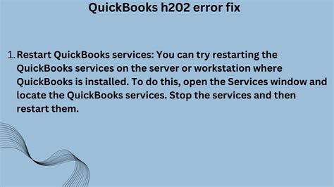 PPT Dealing With Error Code H202 QuickBooks Best Practices And