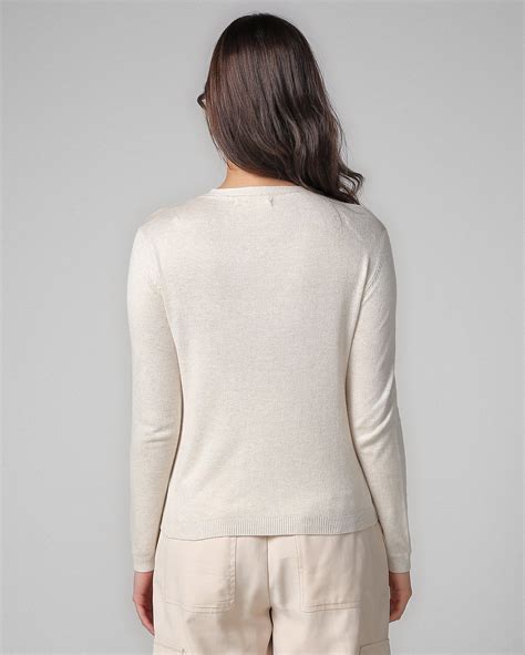 Riachuelo Cardigan Feminino Decote V Tricot Bege Pool Basics By Riachuelo