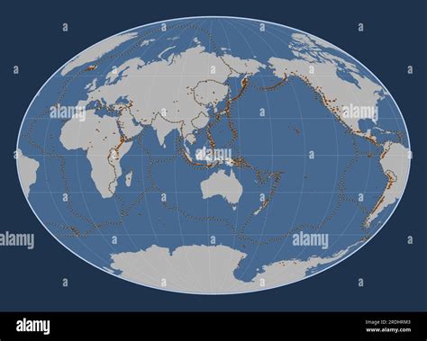 Shape Of The Banda Sea Tectonic Plate On The Solid Contour Map In The