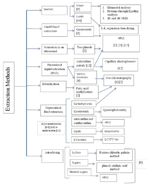 different extraction methods and analysis methods used for added-value... | Download Scientific ...