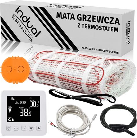 Ogrzewanie podłogowe Indual Mata Grzewcza 1 5M 150W m2 Termostat 08 Wi