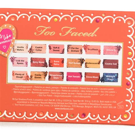 Too Faced Gingerbread Extra Spicy Palette Swatches