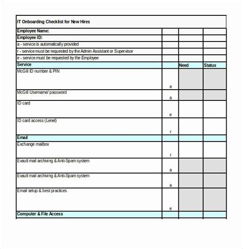 New Vendor Setup Checklist Template