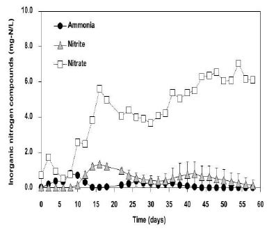 Changes Of Nitrogen Compounds In Experiment Tanks That Packed With The