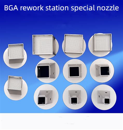 BGA Rework Station Hot Air Nozzle Rework Station Titanium Air Nozzle CPU Chip Welding Tools BGA