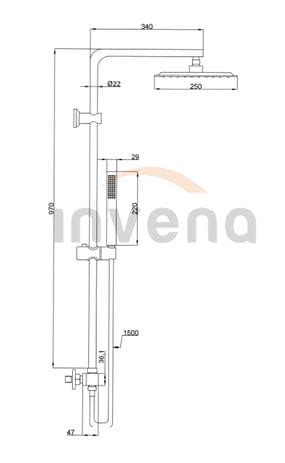 Deszczownica Invena Svart Basic Czarna Kod SADIAU85D04X Dobra Cena