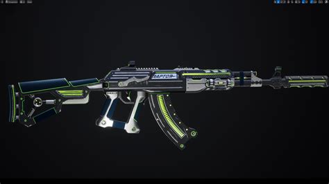 在武器创建的sci Fi Assault Rifle Ak 47 虚幻引擎商城