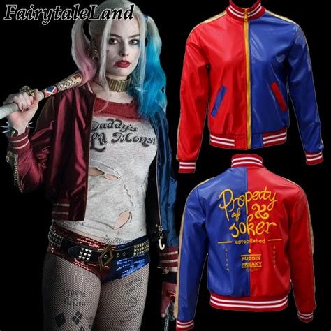 Suicide Squad Harley Quinn Jacket Halloween Cosplay Costume Women Adult