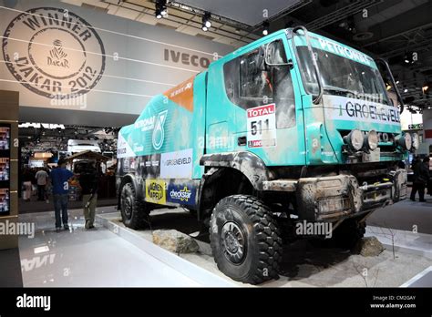 Iveco Rally Dakar Racing Truck At The International Motor Show For