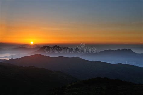 Tai Mo Mountain sunrise stock photo. Image of hong, sunrise - 57391456