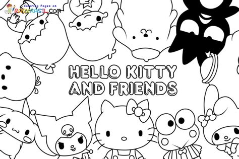 Hello Kitty and Friends Coloring Pages