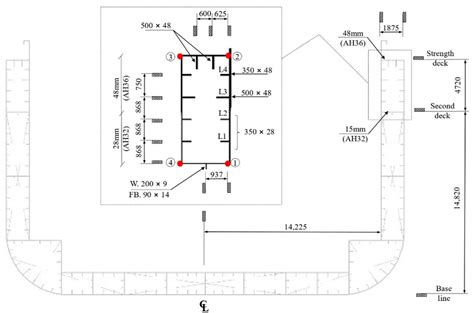 Midship Section And Torsion Box Detail Dimensions In Mm The Analysis Download Scientific