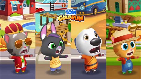 Talking Tom Gold Run King Tom Vs Talking Becca Vs Kung Fu Hank Vs