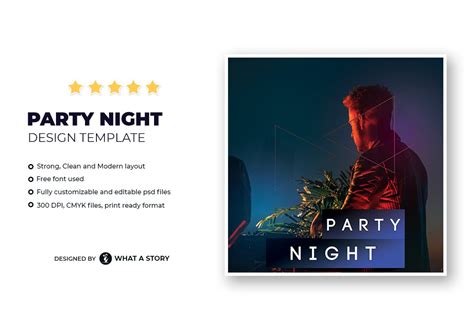 Party Night Flyer Template Flyer Templates ~ Creative Market