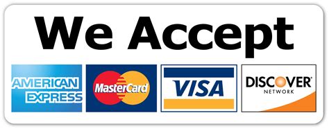 We Accept Credit Card Logos