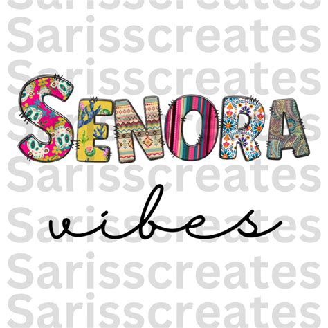 Senora Vibes Digital Design Latina Life Clip Art Hand Drawn Latina