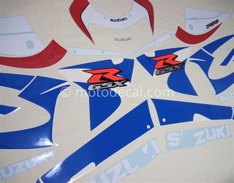 Suzuki GSX R 750 2000 Blue White DECAL KIT By MOTODECAL