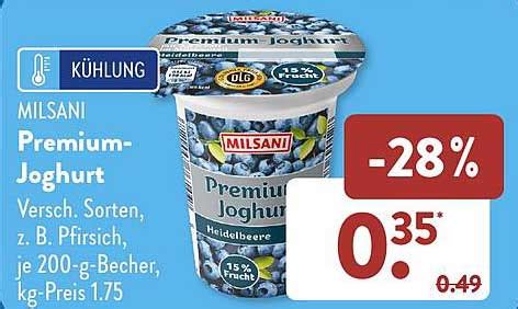 Milsani Premium joghurt Angebot bei ALDI SÜD 1Prospekte de