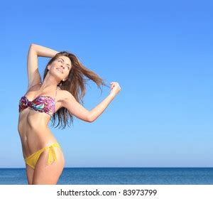Sexy Bikini Model Posing On Beach Stock Photo Shutterstock