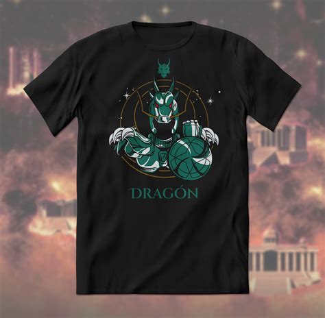 Playera Caballeros del Zodiaco Armadura Dragón totomoli mx