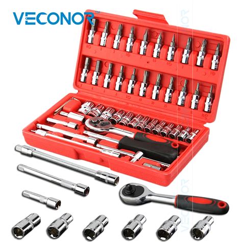 Veconor Pcs Ratchet Socket Wrench Bit Set Of Keys Ratcheting