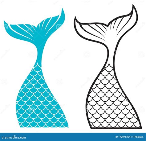 Mermaid Tail Design Vector Illustration Stock Vector Illustration Of