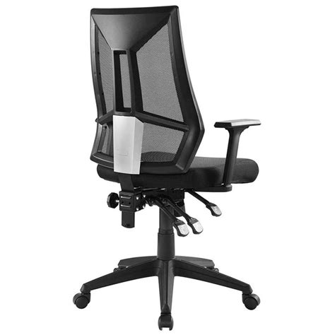 Modway Extol Mesh Ergonomic Adjustable Swivel Office Chair In Black