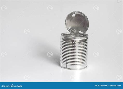 Empty Can , Opened Tin. Isolated Stock Photo - Image of label, canister ...