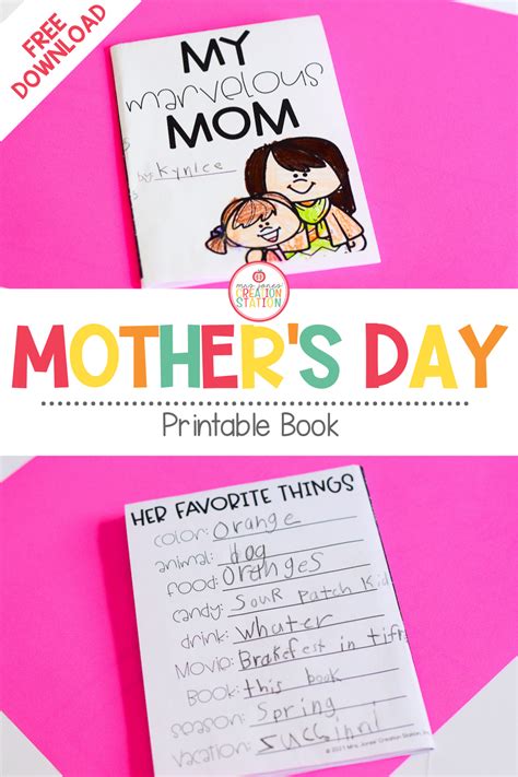 Mothers Day Booklet For Little Givers Mrs Jones Creation Station