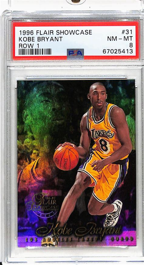 Lot 1996 Flair Showcase Row 1 Kobe Bryant Rookie 31 PSA 8 NM MT