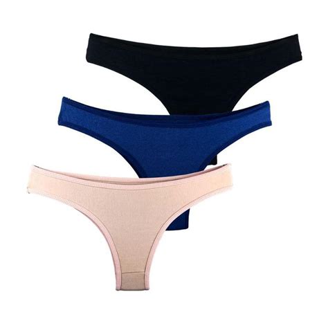 Kit Calcinhas Fio Dental Try Basics Algod O Cotton B Sica Lisa Moda Lingerie Moda Feminina