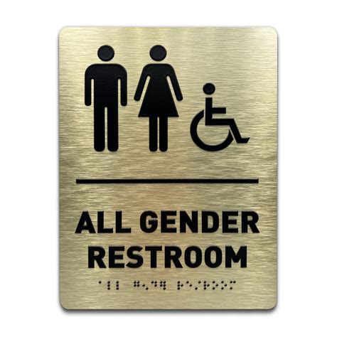 Buy All Gender Restroom Sign By Gds Ada Compliant Wheelchair