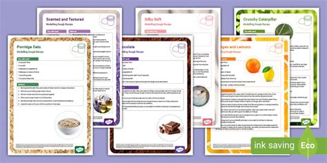 Sensory Modelling Dough Recipe Pack Professor Feito