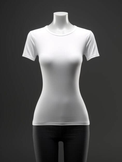 Premium AI Image A Mannequin Wearing A White Shirt With A White