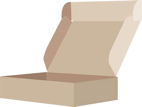 Premium Vector Open Empty Delivery Cardboard Box Vector