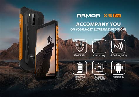 Ulefone Armor X Pro Rugged Waterproof G Android Smartphone Mil Std