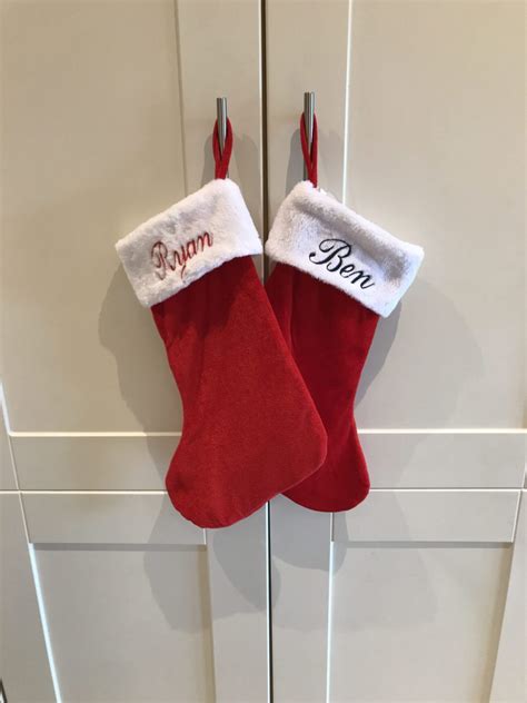 Red Plush Personalised Christmas Stocking Kyry Designs