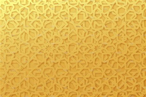 Arabic Pattern Background Islamic Gold Ornament Vector Textures