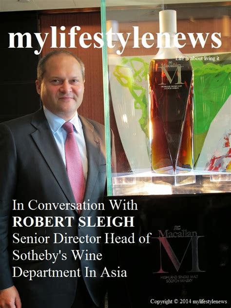 Mylifestylenews In Conversation With Robert Sleigh