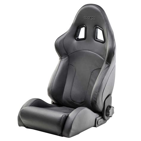 Sparco Reclinable Seat R600 Leather Black Garagerz Automotive